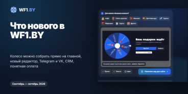 Обновления WF1.BY: редактор, соцсети и CRM — октябрь 2026